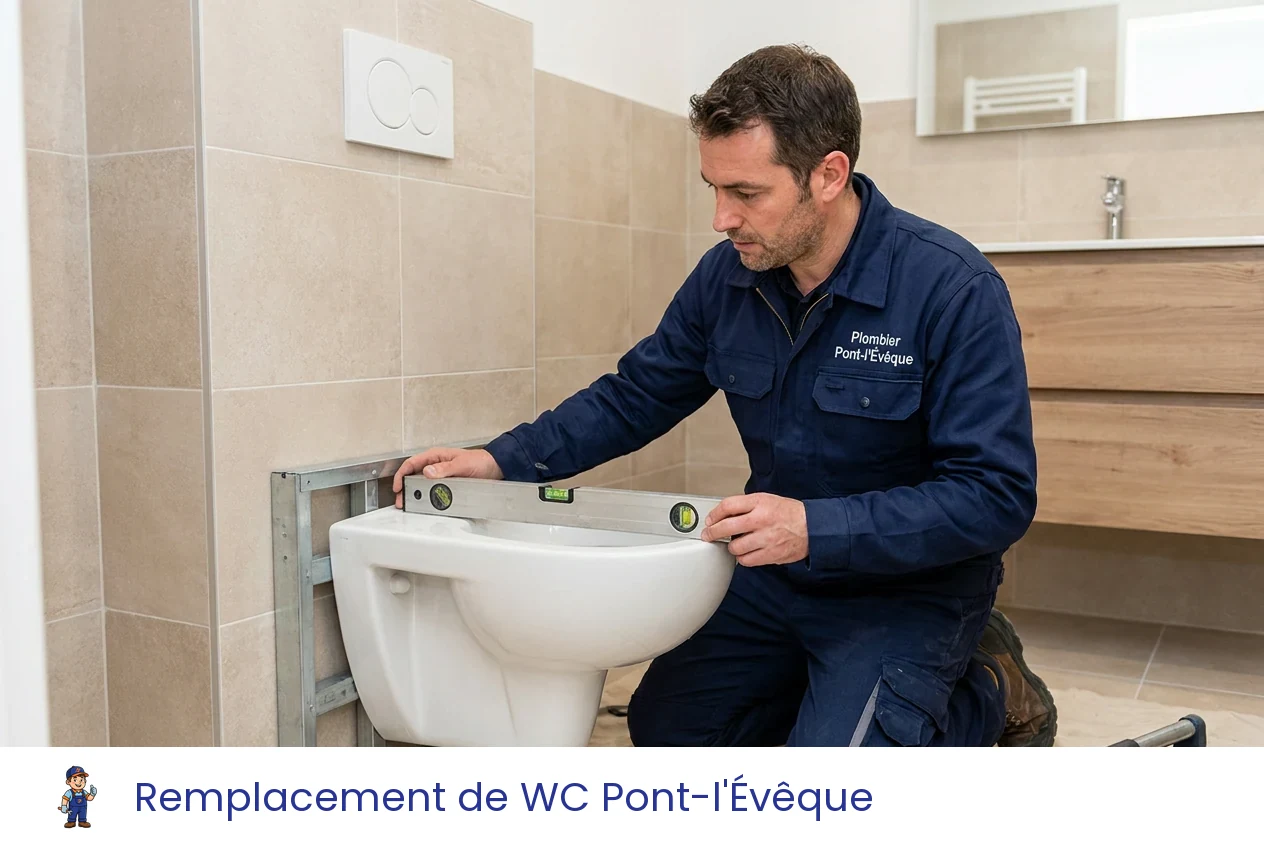 Remplacement de WC à Pont-l'Évêque